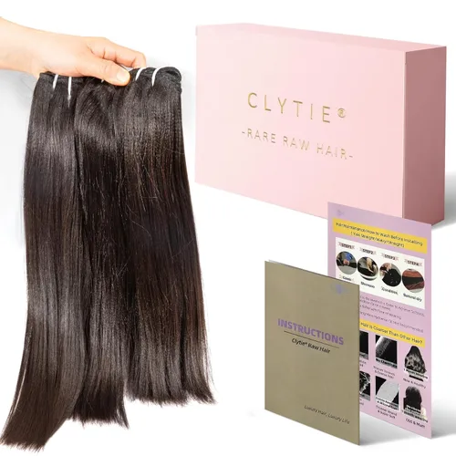 Miniatura 5 de Últimos 5 años 10 pulgadas corto ligero Yaki recto relajado recto recto cabello humano crudo 1 paquete Natural grueso yaki rizado recto un donante