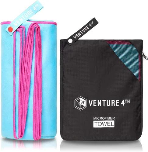 VENTURE 4TH Toalla de Viaje de Secado Rápido - Toallas de Microfibra Ultra Suaves de Secado Rápido - Esencial para Camping, Mochileros, Yoga,