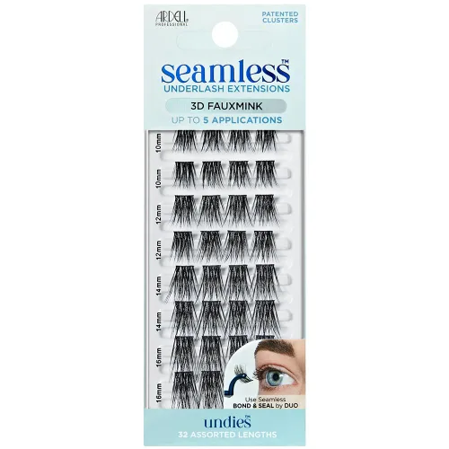 Miniatura 15 de Kit de Recarga de Extensiones de Pestañas Sin Costuras Ardell, Wispies - 32 Longitudes de Racimo Surtidas, Racimos de Pestañas DIY Personalizables