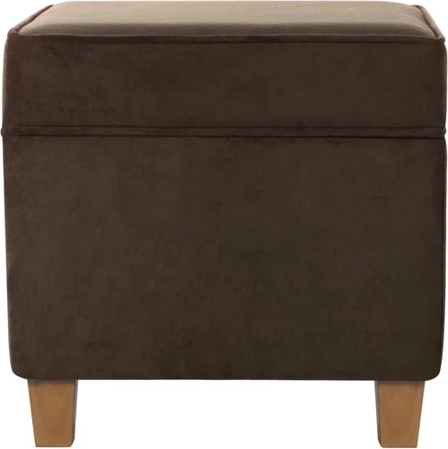 Miniatura 26 de HomePop Otomana Clásica Cuadrada de Almacenamiento con Tapa Desmontable Otomana con Almacenamiento para Sala de Estar y Dormitorio, Patrón de Negro