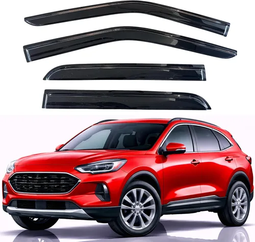 Miniatura 60 de KPY Visor de ventana compatible con Hyundai Tucson 2021-2025, 4 piezas de deflector de ventilación para ventana lateral, estilo Mugen, protector