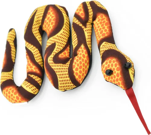 Serpiente, reptiles, naranja, hecho a mano, Tailandia arena criaturas, juguete, peso de papel, bolsa de frijol, Cornhole 3" TH16 BB68