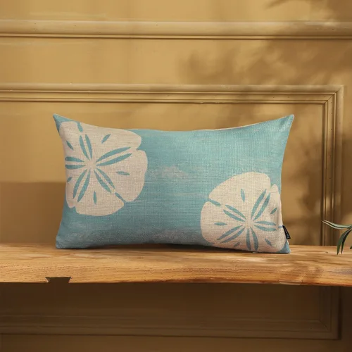 Miniatura 3 de TRENDIN Funda de almohada de playa de 12 x 20 pulgadas, decoración marina marina rectangular, funda de cojín de lino para sofá, decoración rústica