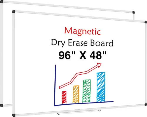 Miniatura 20 de XBoard Pizarra blanca magnética de borrado en seco de 24 x 18 pulgadas, pizarra blanca de doble cara para pared con bandeja de marcadores, tablero
