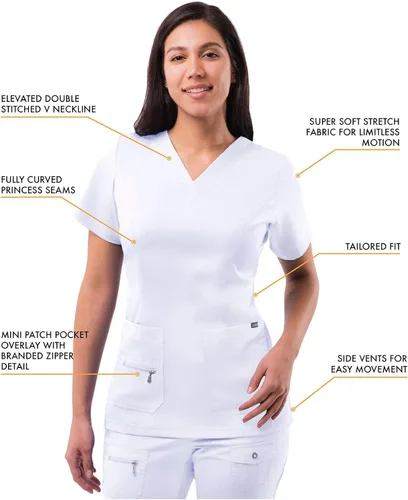 Miniatura 3 de Adar Pro - Ropa quirúrgica para mujer, con cuello en V elevado
