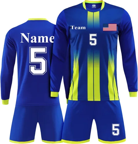 Camiseta de fútbol personalizada para niños, adultos, hombres y mujeres, personaliza camisas y pantalones cortos con nombre y logotipo del equipo