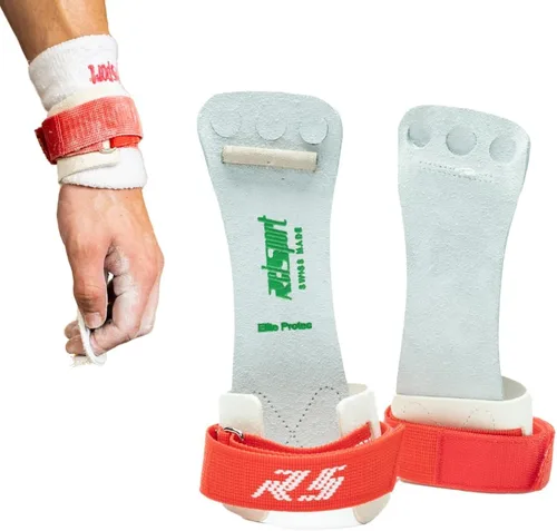 Reisport Protec - Agarres de gimnasia de barra alta para hombres, empuñaduras de cuero de triple resistencia para barras de gimnasia, equipo de