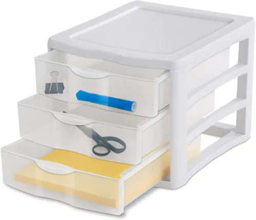 Miniatura 9 de Sterilite ClearView - Sistema organizador de almacenamiento compacto de 3 cajones (8 unidades)