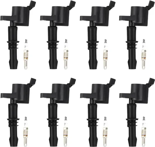 Paquete de bobinas de encendido + bujías de iridio para Ford Expedition F150 F250 F-350 Lincoln Mark LT Navigator 2004-2008 5.4L V8, sustituye a las