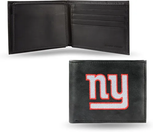 Miniatura 25 de Rico Industries Billetera de cuero bordada para hombre de la NFL