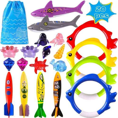 Juguetes de Piscina de Buceo de Natación de Verano para Niños, Divertido Set de Juegos de Natación que se Hunden, Regalos de Buceo Submarino con