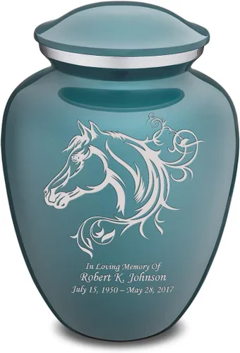 Miniatura 23 de Geturns Embrace - Urnas de cremación personalizadas para adultos para cenizas humanas, urna funeraria negra grande para hombres y mujeres, 200 libras