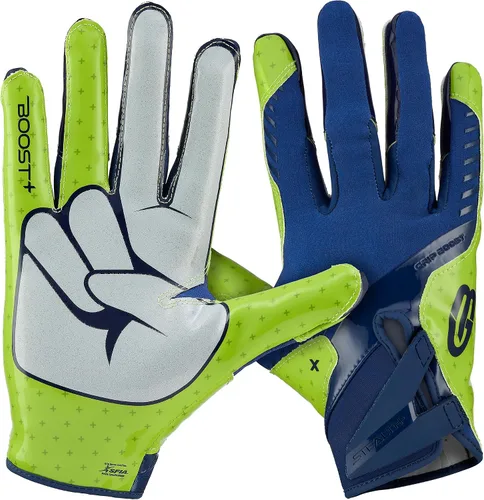 Miniatura 9 de Guantes de fútbol Grip Boost - Peace Stealth 6.0 Boost Plus Tecnología adhesiva - Guantes de fútbol para adultos y jóvenes para receptor abierto