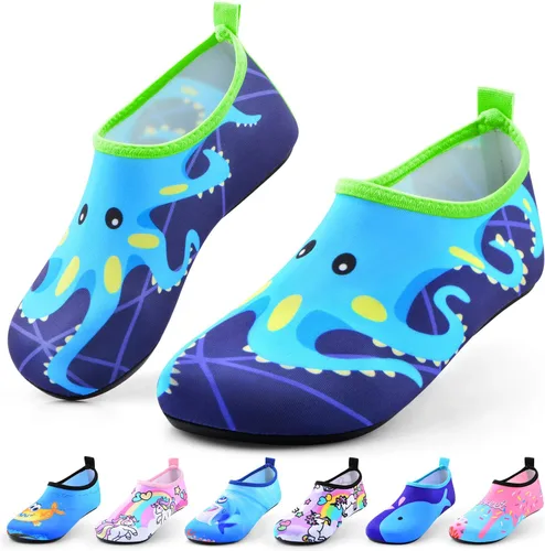 Sunnywoo Zapatos de agua para niños y niñas, zapatos de natación para el agua, de secado rápido, antideslizantes, para la piel, zapatos deportivos