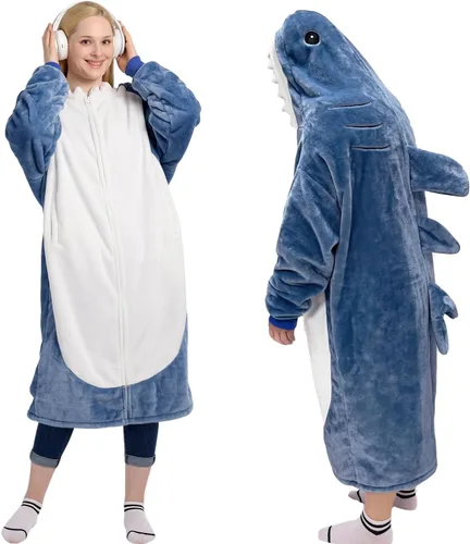 Miniatura 13 de Waitu Manta Ponible de Oso con Capucha, Divertidos Disfraces de Halloween, Regalos de Cumpleaños para Mujeres, Hombres, Niños y Niñas, Manta