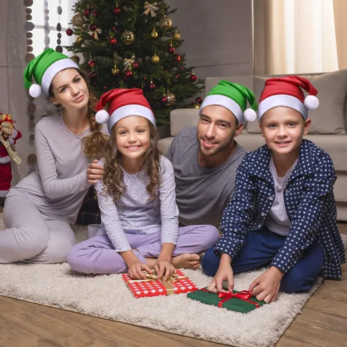 Miniatura 2 de SATINIOR 16 Piezas de Sombrero de Navidad a Granel, Sombreros de Papá Noel de Tela No Tejida para Navidad, Sombreros para Adultos, Decoraciones