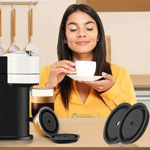 Miniatura 6 de Tapas de cápsula de café reutilizables para cápsulas originales de Nespresso Vertuoline, tapas de silicona de grado alimenticio para cualquier