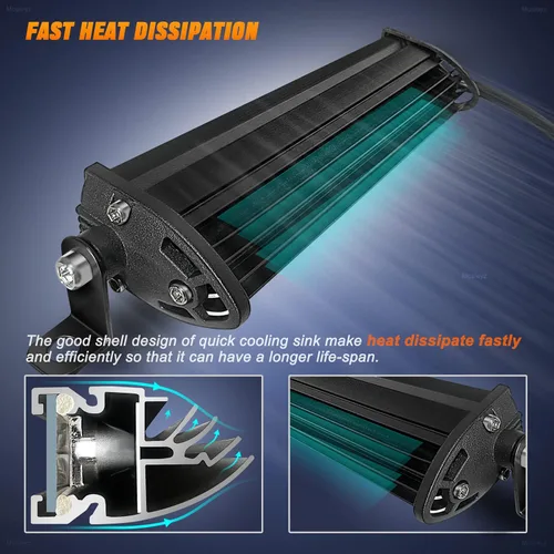 Miniatura 4 de Barras de Luz LED Pods de Doble Fila de 7 Pulgadas - Combo Delgado de Luz LED Spot Flood para Conducción Todoterreno, Luces Antiniebla LED Luces