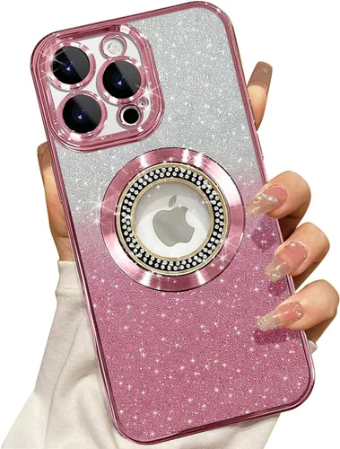 Miniatura 46 de Misscase Funda magnética con purpurina para iPhone 11 compatible con MagSafe, protección completa, delgada, a prueba de golpes, antiarañazos