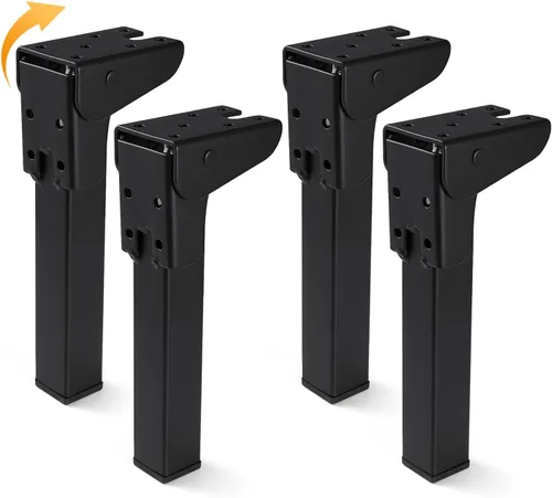 4 patas de mesa plegables autobloqueantes, patas de mesa plegables de 6, 8, 10 y 12 pulgadas, para mesas de campamento, muebles, bricolaje (5.9