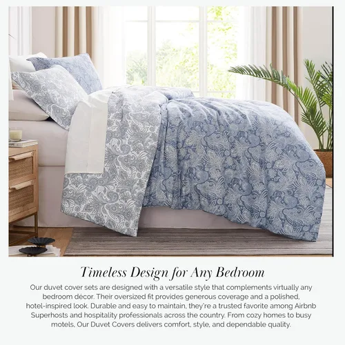 Miniatura 6 de SouthShore FINE LINENS Colección Perfect Paisley - Calidad premium, suave, resistente a las arrugas, la decoloración y las manchas, de fácil