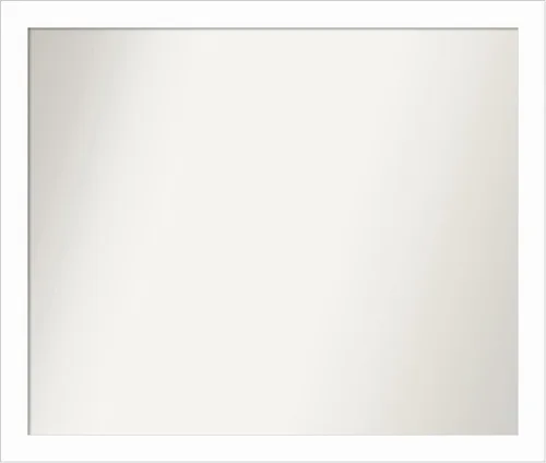 Miniatura 405 de Amanti Art Espejo de baño blanco para sobre el fregadero, 24 x 24 pulgadas, hecho a medida, espejo de tocador cuadrado blanco estrecho, marco