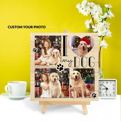 Miniatura 5 de Custom Style Regalos de fotos personalizados, marco de fotos personalizado, impresión de fotos con caballete, regalos de fotos cuadrados Estilo t