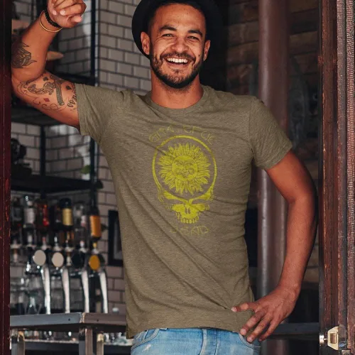 Miniatura 3 de Ripple Junction Grateful Dead - Camiseta de manga corta para hombre, con licencia oficial de Steal Your Face Distressed Smiling Sun Stealie
