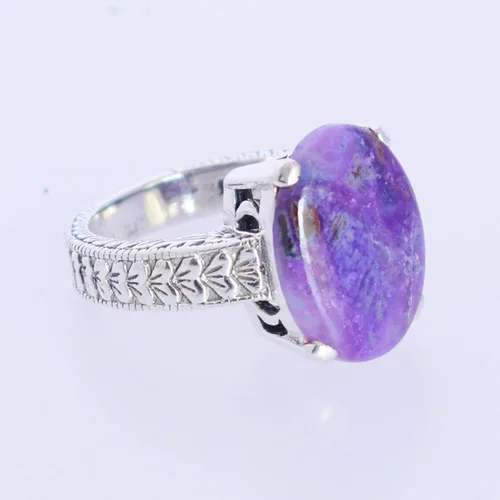 Miniatura 2 de Ravishing Impressions Precioso anillo de plata esterlina sólida de la piedra preciosa de Sugilite 925 joyería hecha a mano para las niñas