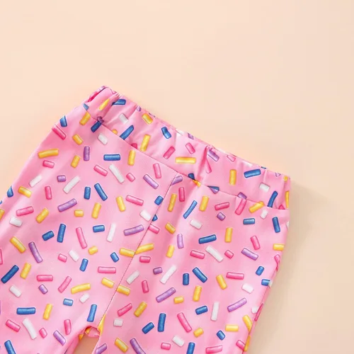 Miniatura 14 de Conjunto de ropa de cumpleaños para bebé niña pequeña, camiseta de manga larga, pantalones de campana, diadema