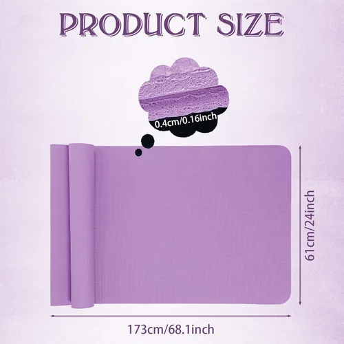Miniatura 2 de Paquete de 10 esterillas de yoga a granel, 68' x 24' x 4mm de espesor Esterillas de yoga para niños y adultos, paquete de esterillas de gimnasio