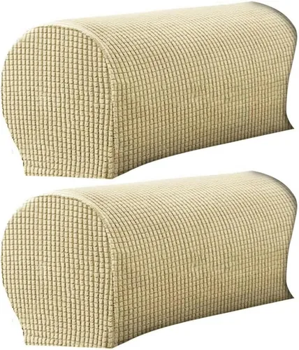 Miniatura 3 de BADASS SHARKS Protectores de reposabrazos de sofá para sillones, sofás, sillón antideslizante, juego de 2 fundas de vellón de primera calidad, Gris