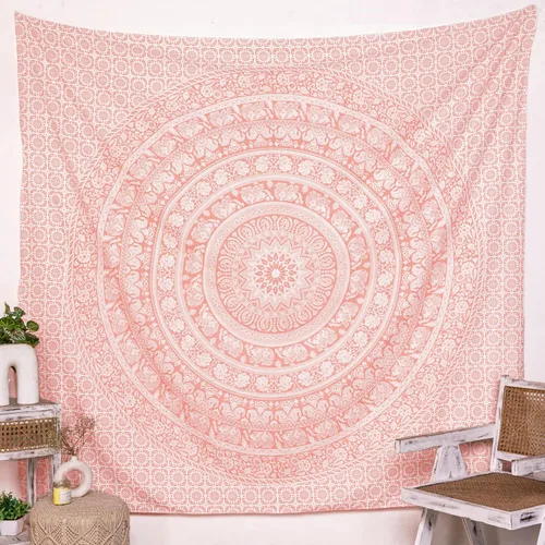 Miniatura 8 de RAJRANG - Tapiz de mandala indio para colgar en la pared, diseño hippie, de elefante, playa, decoración de dormitorio universitario, bohemio, boho.