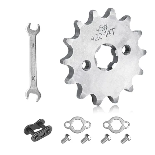 Miniatura 9 de Piñón de cadena 420 10T piñón delantero de 17mm compatible con 50cc 70cc 90cc 110cc 125cc 140cc15cc 160cc Lifan Loncin Dirt Bike, ATVs, Go Kart Piñón