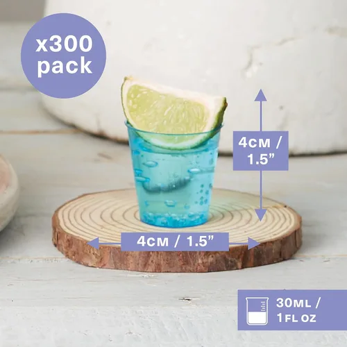 Miniatura 3 de MATANA 300 vasos de chupito de plástico neón (1 onza), vasos de chupito de fiesta para degustación de vino, condimentos, salsa, chupitos de gelatina