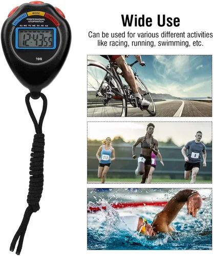 Miniatura 7 de Yctze Cronómetro electrónico deportivo profesional, perfecto para carreras, correr y nadar, temporizador para niños y adultos (negro)