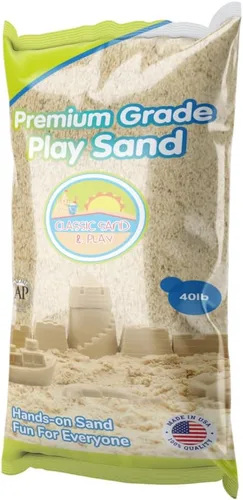 Miniatura 9 de Arena clásica y arena de juego para caja de arena, mesa, terapia y uso al aire libre, bolsa de 20 libras, natural, no tóxico, construcción