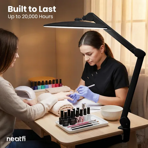 Miniatura 9 de Neatfi Elite - Lámpara de trabajo HD XL, 1600 lúmenes, 84 LED SMD, 6500K, atenuación no polar, luz de escritorio para el hogar, la oficina y la sala