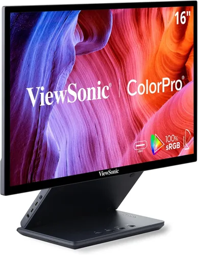 Miniatura 8 de ViewSonic VP1656 Monitor portátil IPS de 15.6 pulgadas 1200p con alimentación de 2 vías 40W USB C, validado por Pantone, calibrado de fábrica