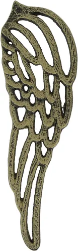 Miniatura 3 de Zeckos Escultura de pared de corazón y alas de ángel de metal galvanizado rústico galvanizado, decoración artística colgante para baños, dormitorios