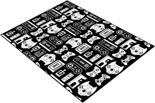 Miniatura 9 de Alfombra de Juego para Adolescentes Varones con Decoración de Controlador de Juegos, Alfombras de Videojuegos para Dormitorio de Niños, Sala