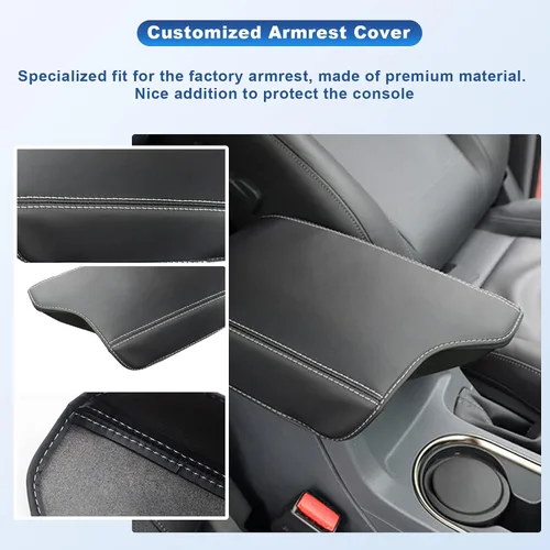 Miniatura 2 de CDEFG Funda de consola central para 2019, 2020, 2021, 2022, funda para reposabrazos de camioneta, funda para reposabrazos, cojín para codo, funda