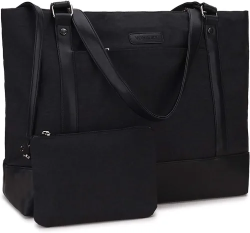 Miniatura 11 de VONXURY - Bolsa de mano para laptop para mujer, bolsa de hombro para computadora de 15.6 pulgadas, bolsa de trabajo para profesores, bolsa de viaje