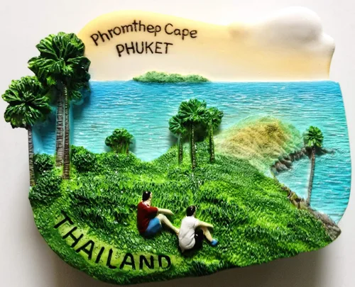 WitnyStore Tiny Laem Phromthep Cape en Phuket, Tailandia Sudeste de Asia Atracciones turísticas Resina Imán de refrigerador Recuerdo del viajero 3D
