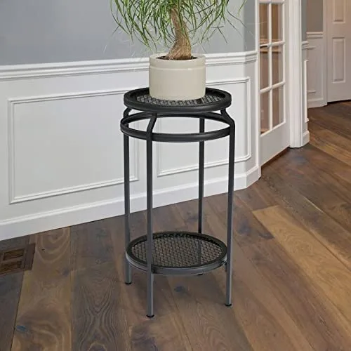 Panacea Products 102226 - Soporte doble para plantas (20 pulgadas), color negro