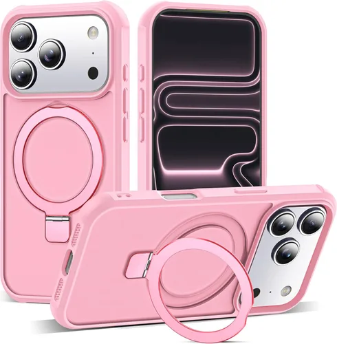 Miniatura 18 de SKYLMW – Funda compatible con iPhone 12 Pro Max y iPhone 13 Pro Max con soporte magnético invisible tipo anillo, fundas translúcidas para teléfonos