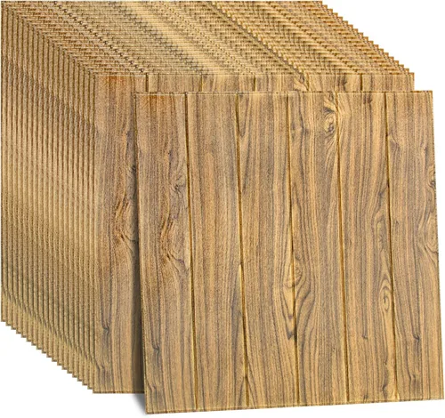 UNICOO - Paneles de pared 3D autoadhesivos con efecto ladrillos reales para habitación de niños, baño, sala de estar, 116 pies cuadrados, 20 Grano