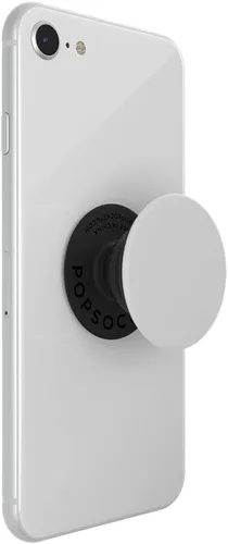 Miniatura 2 de PopSockets Agarre para teléfono con soporte expandible, agarre adhesivo, blanco sobre negro
