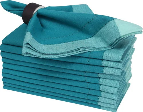 Miniatura 21 de Servilletas de tela para uso diario, 100% algodón, 18 x 18 pulgadas, color azul, servilletas de boda, servilletas de cóctel, servilletas de tela