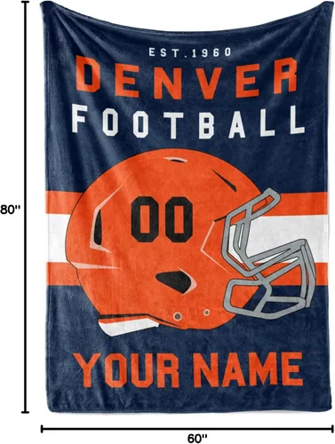 Miniatura 213 de Manta personalizada para fanáticos del fútbol americano – Se envía al día siguiente – Hecha en Estados Unidos – Manta de vellón personalizada